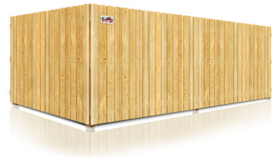 Commercial Wood fence installation for the Minneapolis Minnesota area.