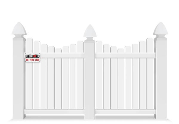 Vinyl Scalloped Picket Fence in Minneapolis Minnesota