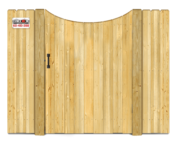 Concave top style gate  - Wood Gate
