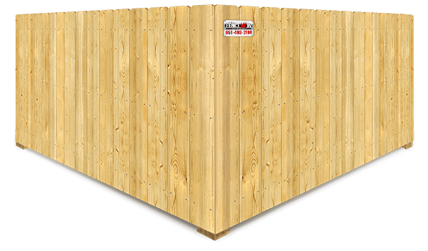 Wood Stockade Style Fence - Minneapolis Minnesota