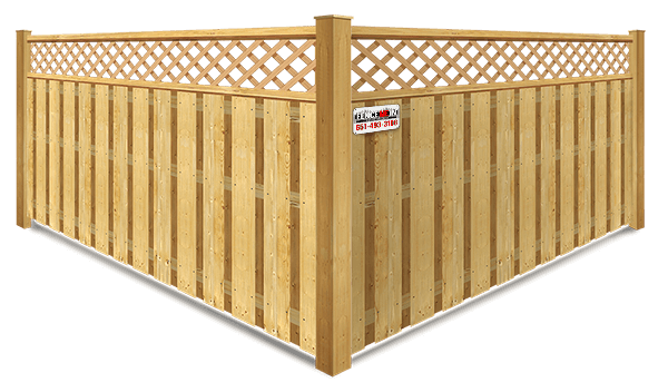 Wood Lattice Top Fence - Minneapolis Minnesota