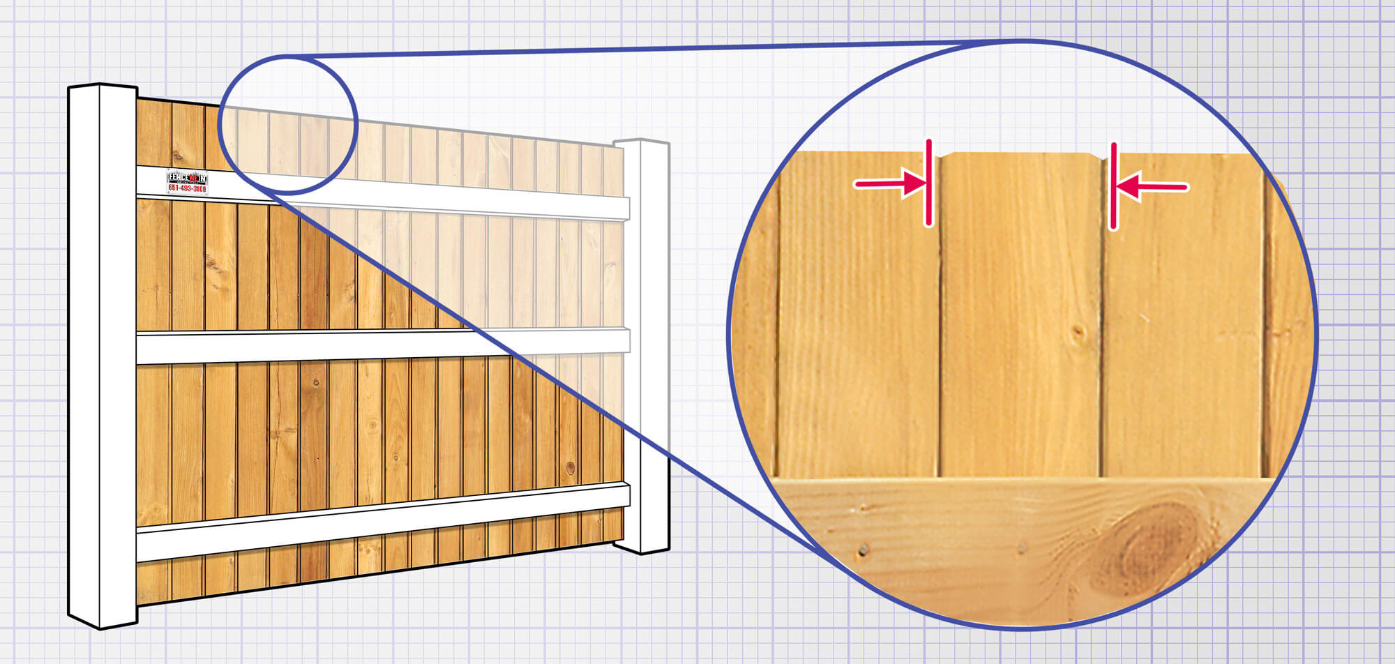Wood fence features in Minneapolis Minnesota